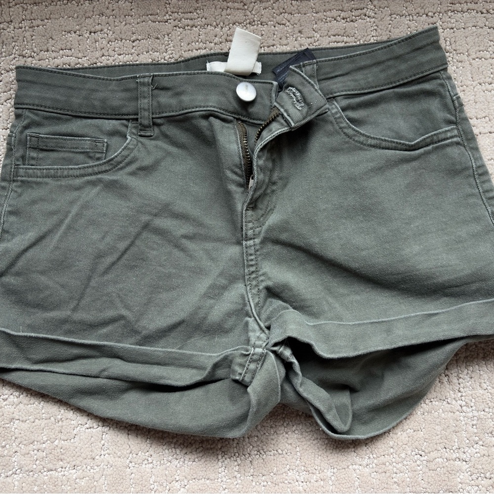 Green Cargo Shorts